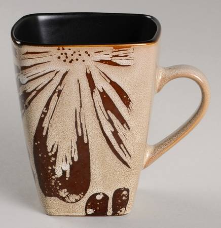 Brown Floral Mug