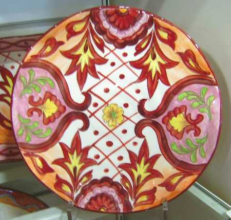 Red Talavera Dinner Plate