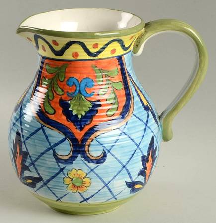 Orange Talavera 64 Oz Pitcher