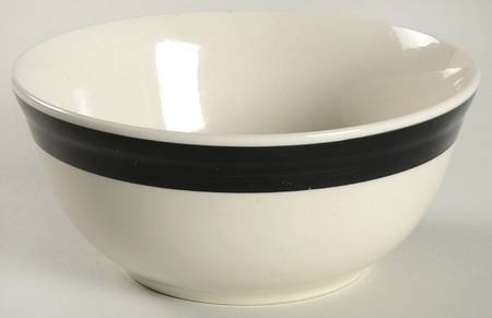 Casual Banded Black Soup/Cereal Bowl