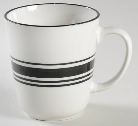 Casual Banded Black Mug