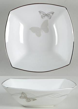 Butterfly Allure Square Soup Bowl