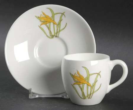 B1329 Flat Demitasse Cup & Saucer Set