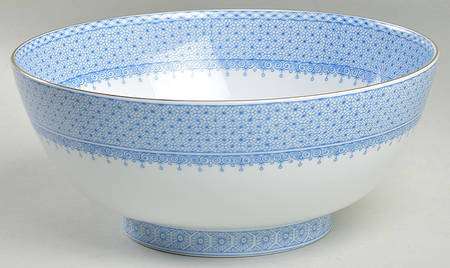 Cornflower Blue Lace 9" Salad Serving Bowl
