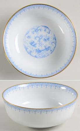 Cornflower Blue Lace Fruit/Dessert (Sauce) Bowl