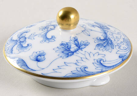 Cornflower Blue Lace Lid for Tea for Two Teapot