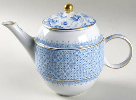 Cornflower Blue Lace Tea for Two Teapot