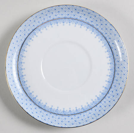 Cornflower Blue Lace Saucer for Cream Soup Bowl