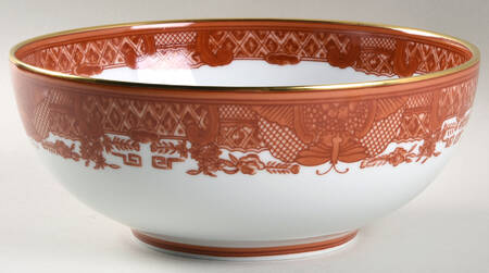 Fitzhugh Cinnabar 8" Round Vegetable Bowl