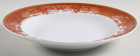 Fitzhugh Cinnabar Large Rim Soup Bowl