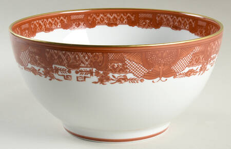 Fitzhugh Cinnabar 9" Round Vegetable Bowl
