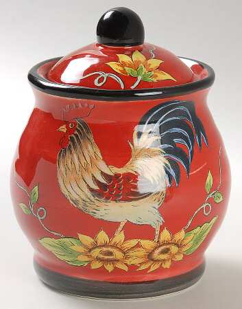 King Rooster Sugar Bowl & Lid