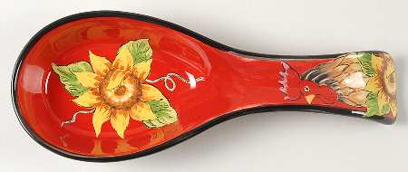 King Rooster Spoon Rest/Holder (Holds 1 Spoon)
