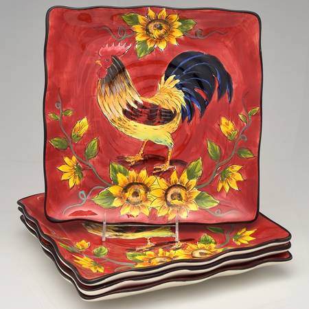 King Rooster Dinner Plate - Set of 4