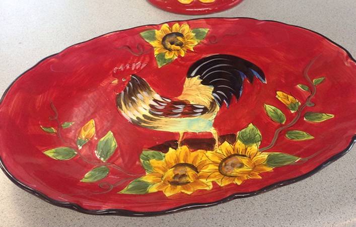 King Rooster 12" Oval Serving Platter