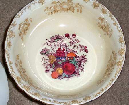 Fruit Basket Multicolor (Gold Trim) Coupe Cereal Bowl