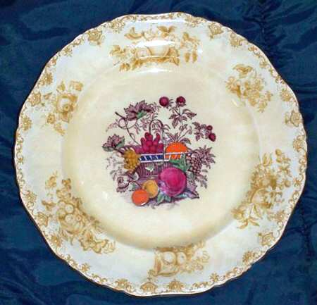 Fruit Basket Multicolor (Gold Trim) by Mason's