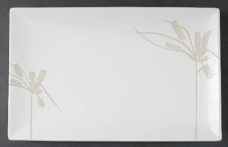 Sliver Cream 12" Rectangular Serving Platter