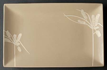 Sliver Tan 12" Rectangular Serving Platter