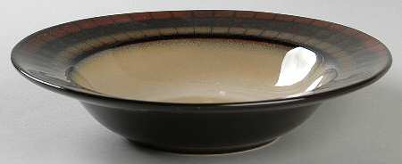 Isili Red Rim Soup Bowl
