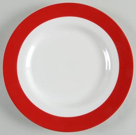 Classic Band Red Salad Plate