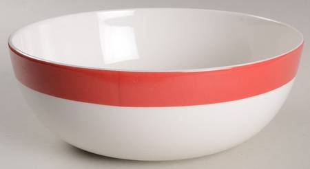 Classic Band Red 9" Round Vegetable Bowl