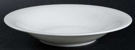 Sleek White Large Rim Soup Bowl