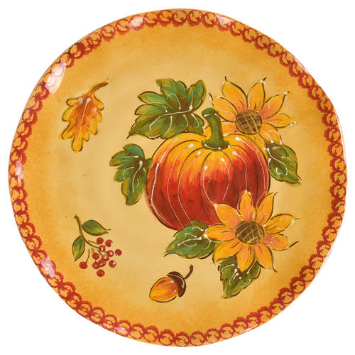 Pumpkin & Sunflower Dinner Plate