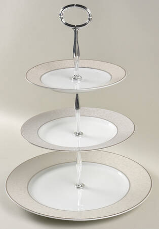 Parchment (China) 13 7/8"-14 1/4" 3-Tiered Serving Tray(DP,SP,BB) HC