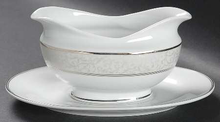 Parchment (China) Gravy Boat & Underplate