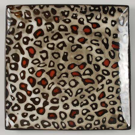 Leopard Square Dinner Plate