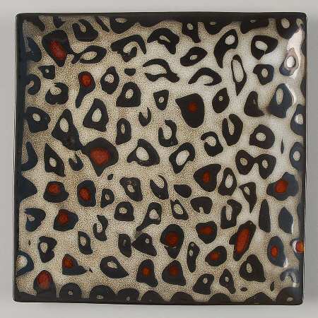 Leopard Square Salad Plate