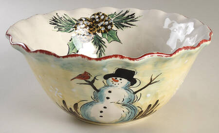 Snowfellas 10" Ruffled Bowl