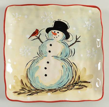 Snowfellas Square Salad Plate