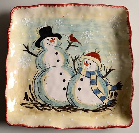 Snowfellas Square Dinner Plate
