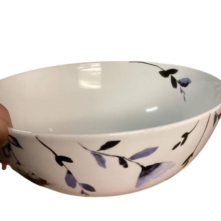 Midnight Bloom 9" Round Vegetable Bowl