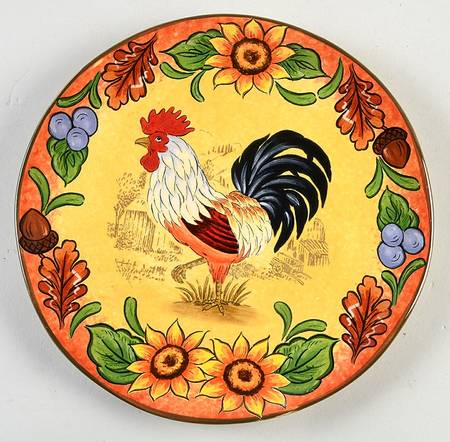 Fall Rooster Salad Plate