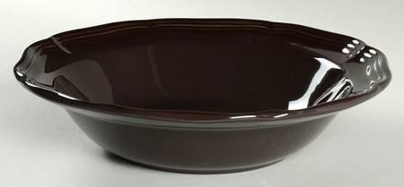 French Countryside Chocolate 9" Round Vegetable Bowl