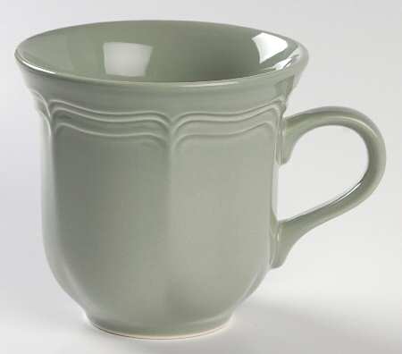 French Countryside Sage Green Flat Cup