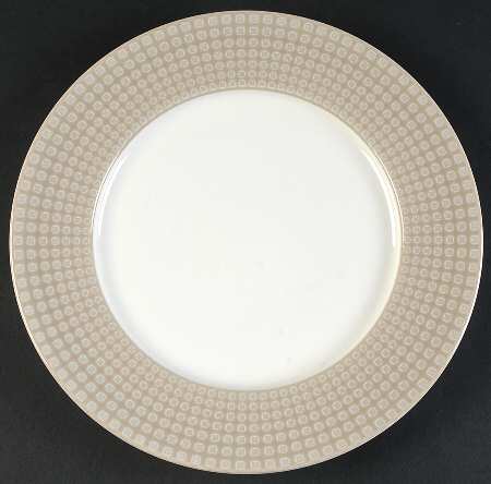Crisscross Tan Dinner Plate