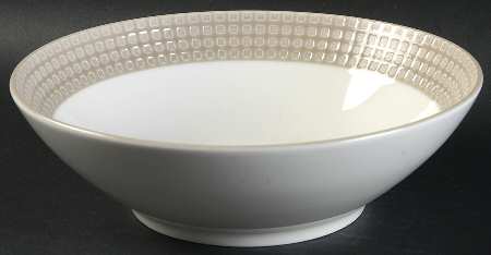 Crisscross Tan Coupe Soup Bowl