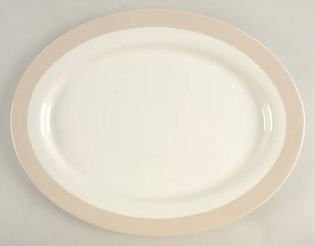 Classic Band Grey 16" Oval Serving Platter
