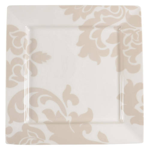 Lisbon Grey Square Dinner Plate