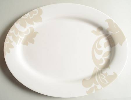Lisbon Grey 17" Oval Serving Platter