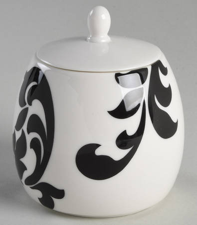 Lisbon Black Sugar Bowl & Lid