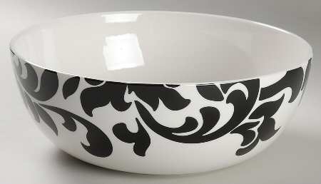 Lisbon Black 9" Round Vegetable Bowl
