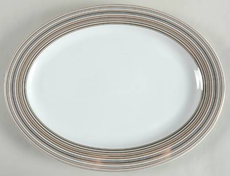 Microstripe 16" Oval Serving Platter