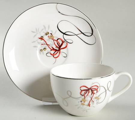 Love Story Holiday Flat Cup & Saucer Set