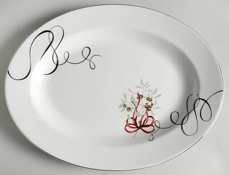 Love Story Holiday 14" Oval Serving Platter