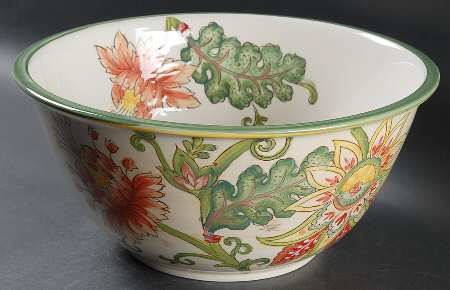 Vanilla Chintz 12" Large Salad Serving Bowl
